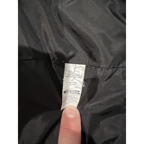 Mens Black G-STAR RAW Motorcycle Style Cotton Waxed Jacket Size Large - Picture 10 of 11